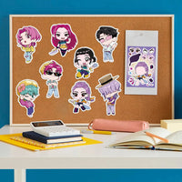 8Sheets Children DIY Puzzle Sticker Games K-POP DEMON HUNTERS Make A Face Funny Assemble Jigsaw Stickers Kids Educational Toys Purest Peak Salt
