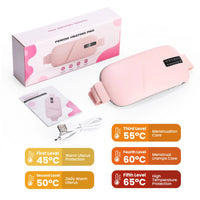 Electric Heating Pad Menstrual Cramp Massager Belt Women Period Care Hot Compress Device Vibration Abdominal Ulter Warmer Belt Quick Pick Grocers