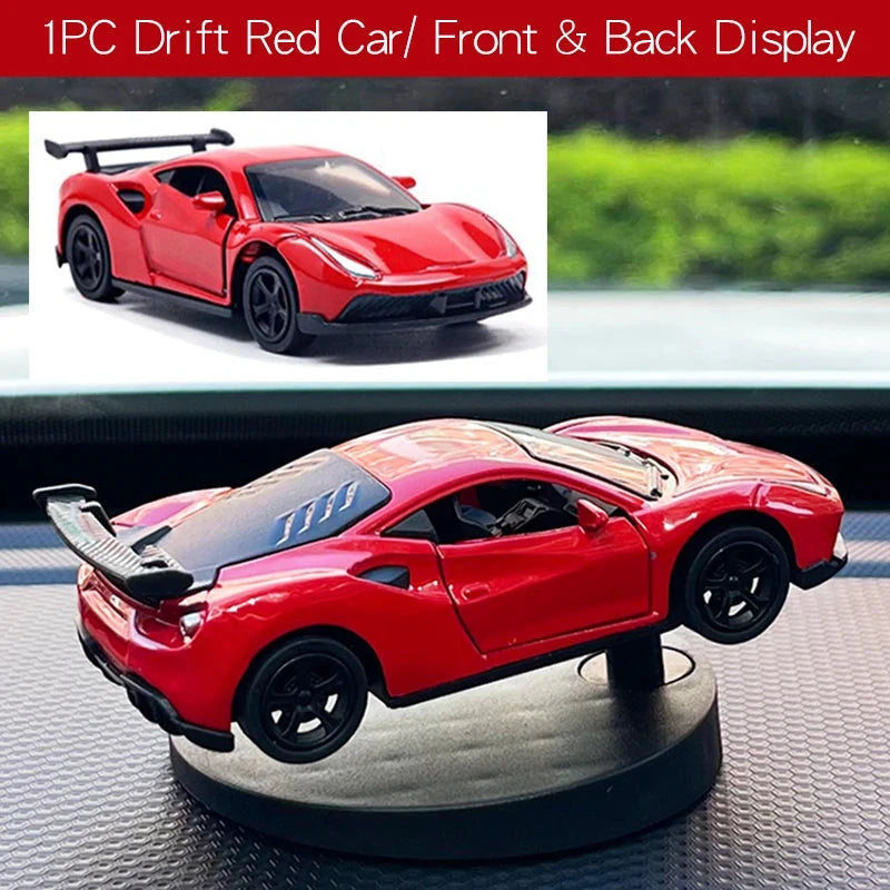 Drift Car Dashboard Toy Model – Swing Turning Sports Car Ornament, Fun Dashboard Decoration for Men & Car Interior Accessories Econic Blanks