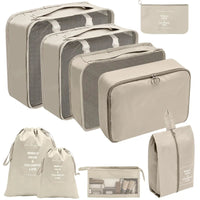 7/8/9/10 Pcs Set Travel Organizer Storage Bags Suitcase Packing Cubes Set Cases Portable Luggage Clothes Shoe Tidy Pouch Folding Econic Blanks