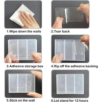 Mini Storage Box 3-Grid Plastic Makeup Brush Lipstick Storage Multi-Functional Desk Organizer for Home Kitchen Bathroom Econic Blanks