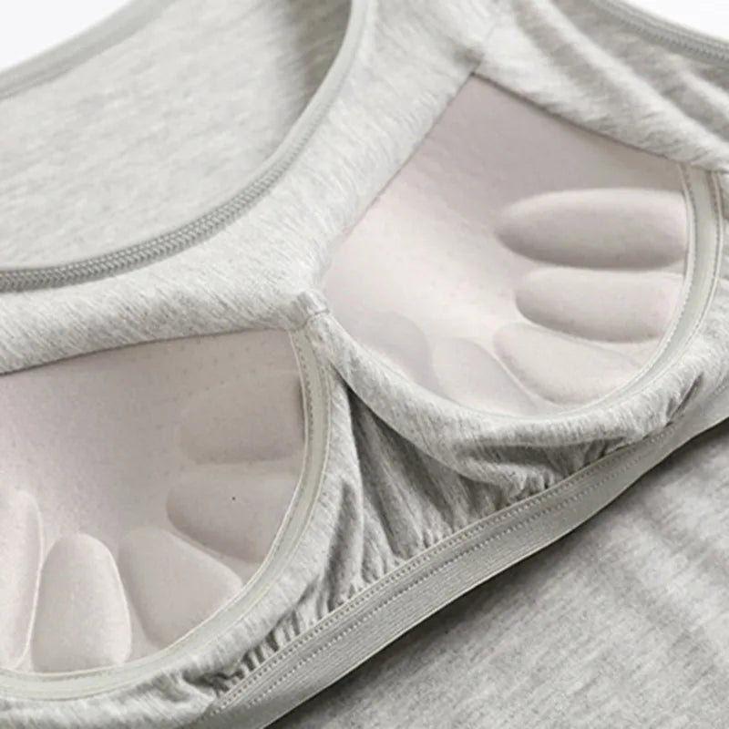Women's Vest Tops With Built In Padded Bra Vest Slim Fit Tank Tops Sexy Shirts Feminino Casual Underlay Slimming Lingerie Top Quick Pick Grocers