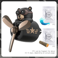 Rotating airplane pilot bear car air fresheners accessories interior decorations fan vent clips perfume fragrance diffuser aroma Econic Blanks