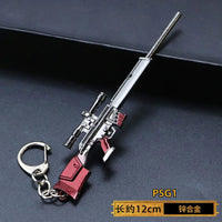 1pc Toy Gun Keychain, Alloy Toy Gun Model Pendant Car Key Chain Car Key Ring Gift For Men Boys Quick Pick Grocers