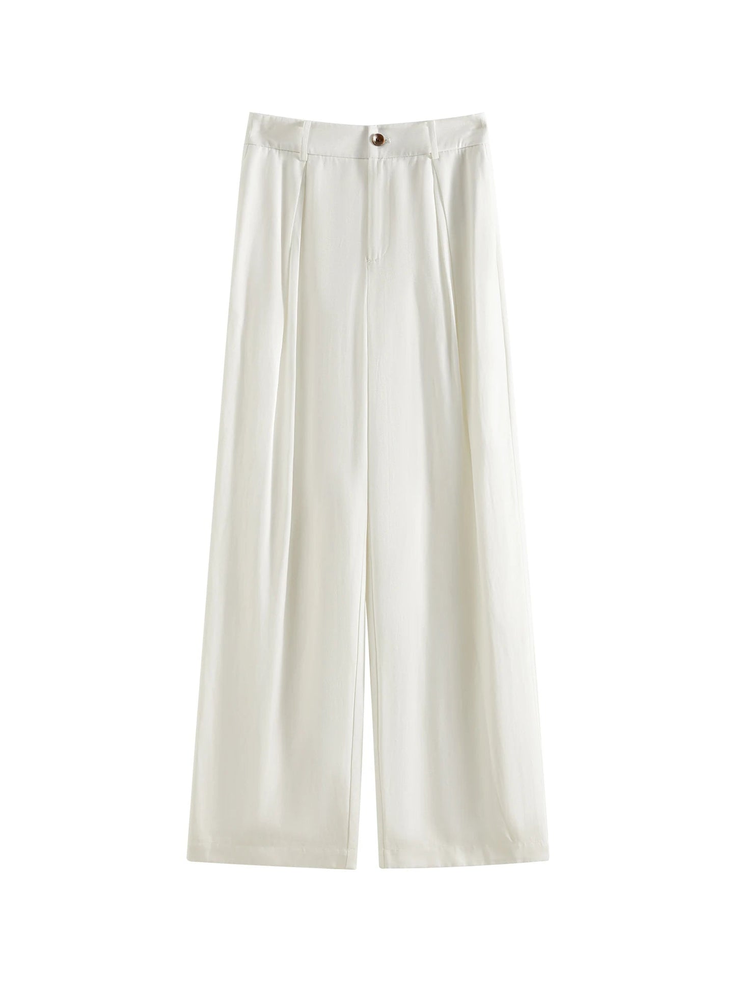 FSLE 2025 Summer Old Money Vest Wide-Leg Pants Set Vintage Tailored Two-Piece Adjustable Waist Eco Linen for Boardroom to Brunch Quick Pick Grocers