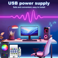 5V RGB+IC Neon Strip Light 1M 2M 3M 5M 10M USB Waterproof Flexible LED Strip Lights With Bluetooth Remote Control For Home Decor Quick Pick Grocers