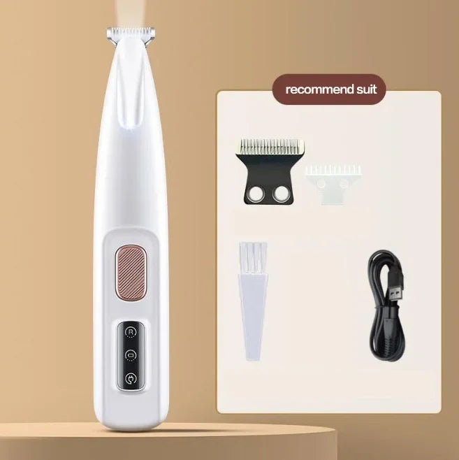 New Dog Paw Trimmer with LED Light Fully Waterproof Pet Hair Trimmer with LED Display Dog Clippers for Grooming 18mm Widen Blade Quick Pick Grocers