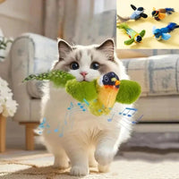 Indoor Interactive Birds Toy for Cat Chasing Teasing Toy Sounding Catnip Cat Teaser Toy Self-hilarity Wall Hanging Birds Cat Toy Econic Blanks