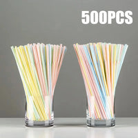 50-1000Pcs Multicolor Drinking Straws rietjes Milk Tea Bar Party Wedding Kitchen Home Accessories Beverage Black Straw Wholesale Econic Blanks