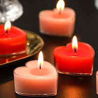 9pcs Heart-shaped Scented Tea Candles Valentine's Day Romantic Love Candle Proposals Wedding Anniversary Decorative Candle Econic Blanks