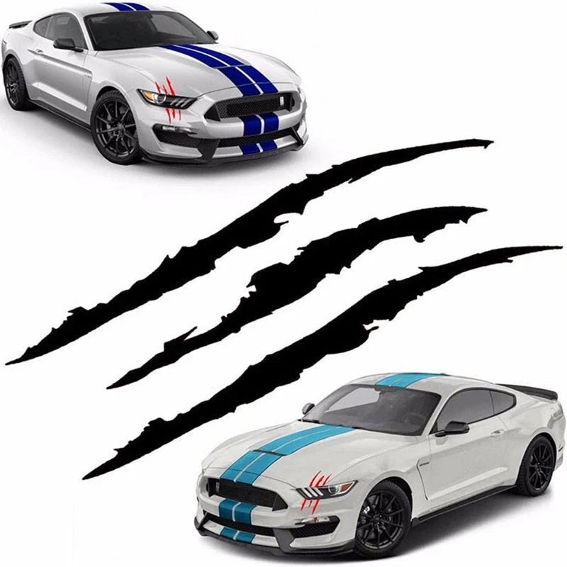 Reflective Monster Claw Car Sticker – Scratch Stripe Headlight Decal | Waterproof Vinyl Auto Exterior Decoration Accessories Econic Blanks