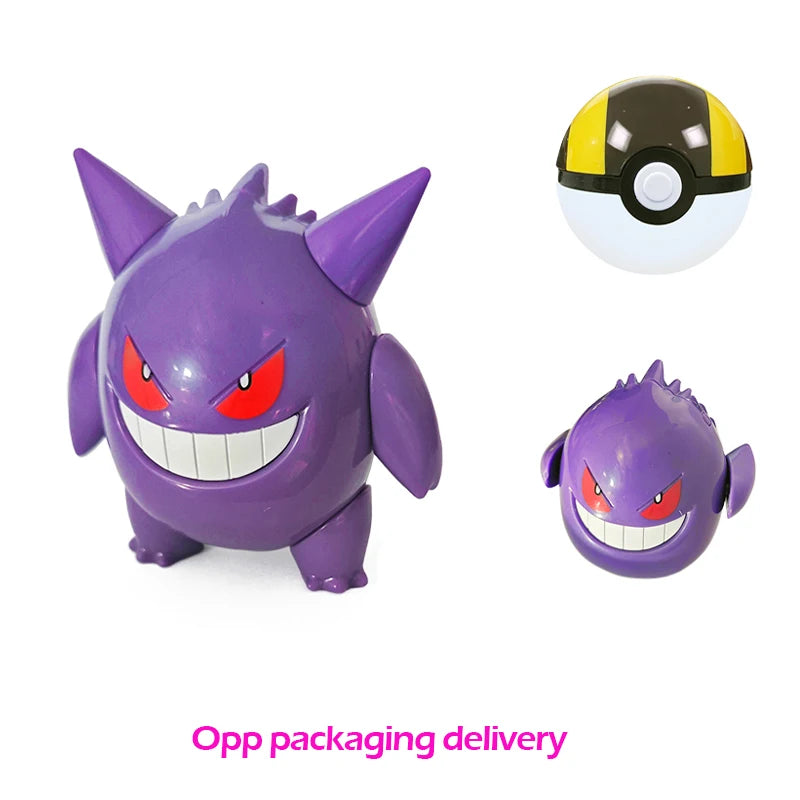 Figure Pokemon Pokeball transform Pikachu Charizard Venusaur Blastoise Mewtwo Gyarados Solgaleo Lunala Eevee poke ball toy gift Quick Pick Grocers