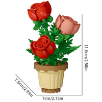 Building block flower potted plant assembly toy decoration micro particle plant potted plant children's toy gift Econic Blanks