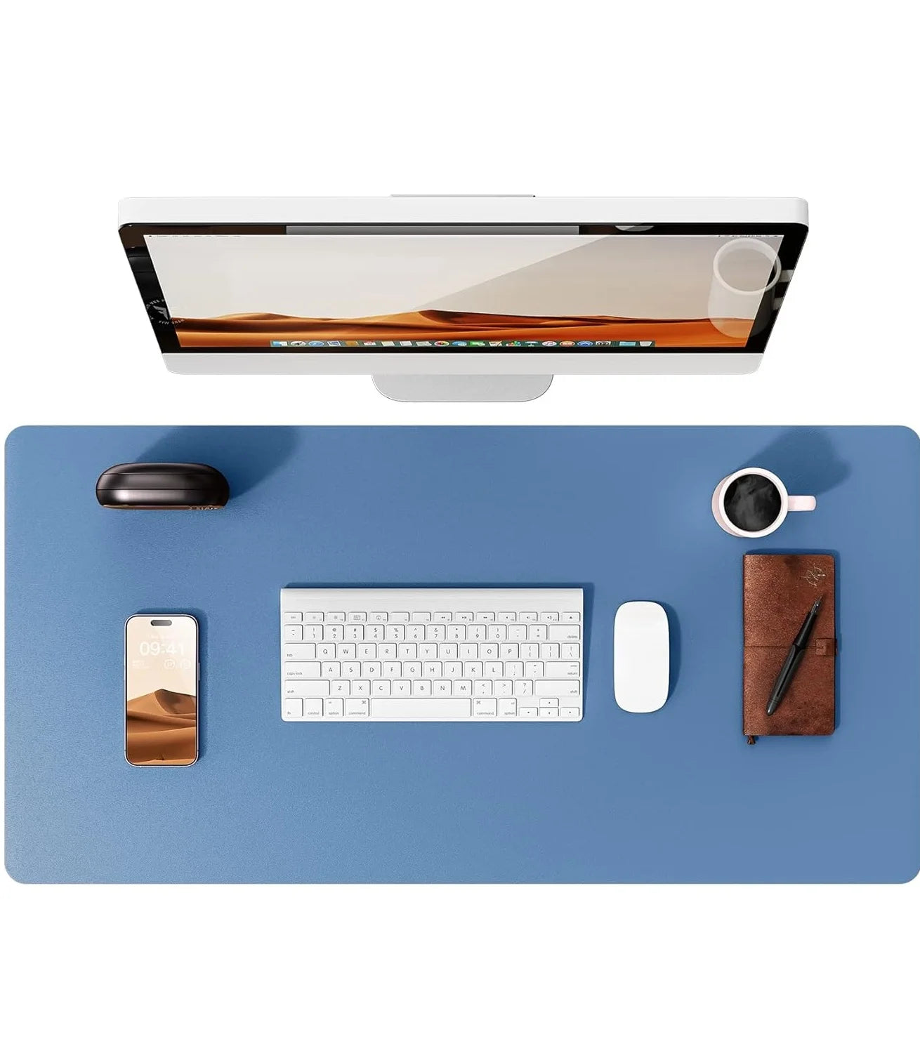 Large Mouse Pad,Office Desk Mat, Leather Desk Pad Protector, Non-Slip PU Leather Desk Blotter, Laptop Desk Pad Quick Pick Grocers