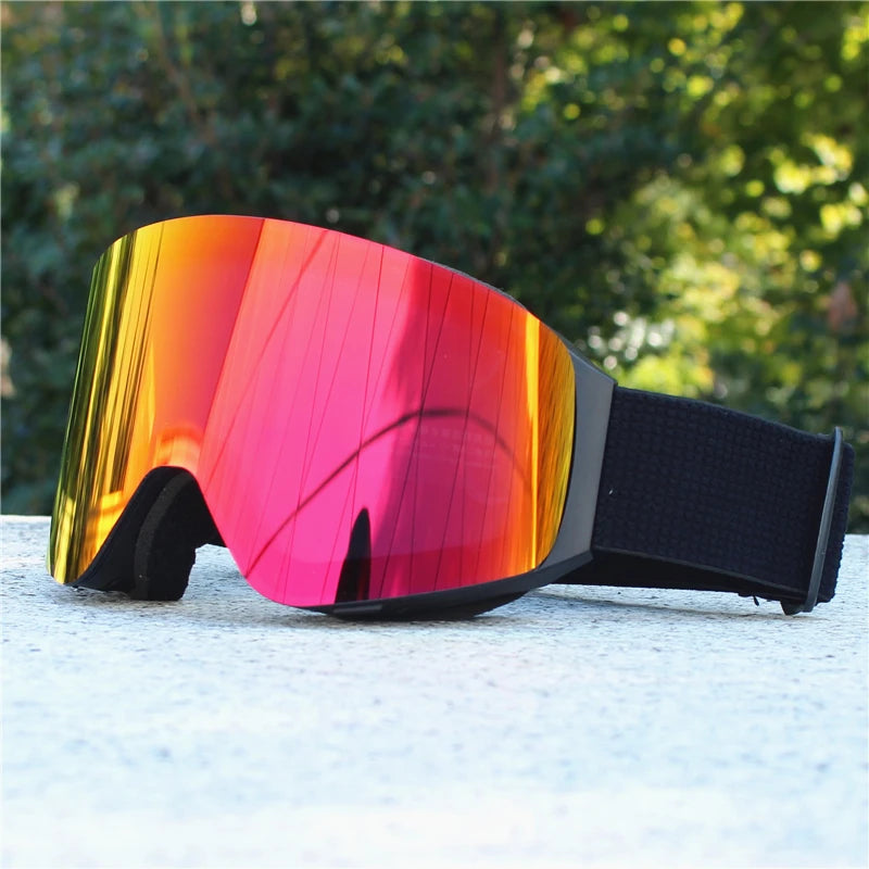 Magnetic Flip Cover Double Layer Anti-Fog Ski Goggles Snowboard Glasses Snowmobile Eyewear Outdoor Sports Optical Protection Quick Pick Grocers