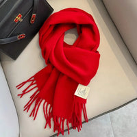 Winter Narrow Scarf 28 Color 100% Wool Scarf Hot Selling Solid Color Scarf Men's and Women's Universal Warm and Cold proof Scarf Quick Pick Grocers