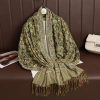Luxury Brand Autumn Cashmere Pashmina Shawl Lady Wrap Warm Winter Scarves Design Print Female Foulard Cotton Stoles Scarf 2023 Quick Pick Grocers