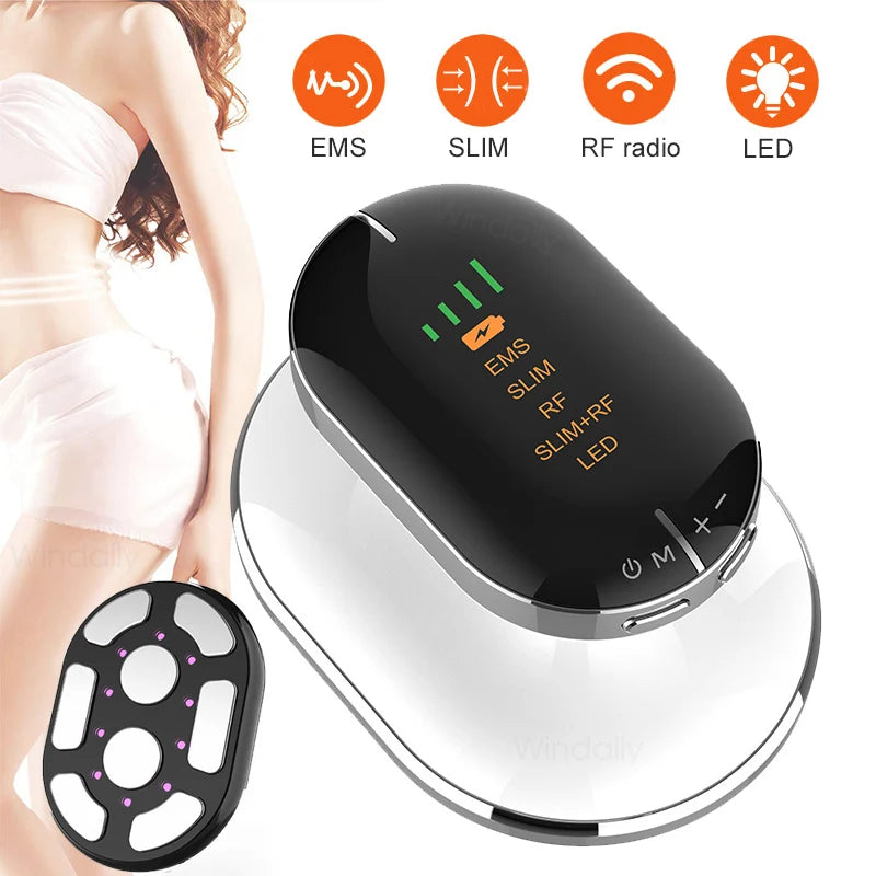 EMS & RF Radio Frequency Body Slimming Machine Fat Burner Slim Shaping Device LED Light Therapy Lose Weight Cellulite Massager Purest Peak
