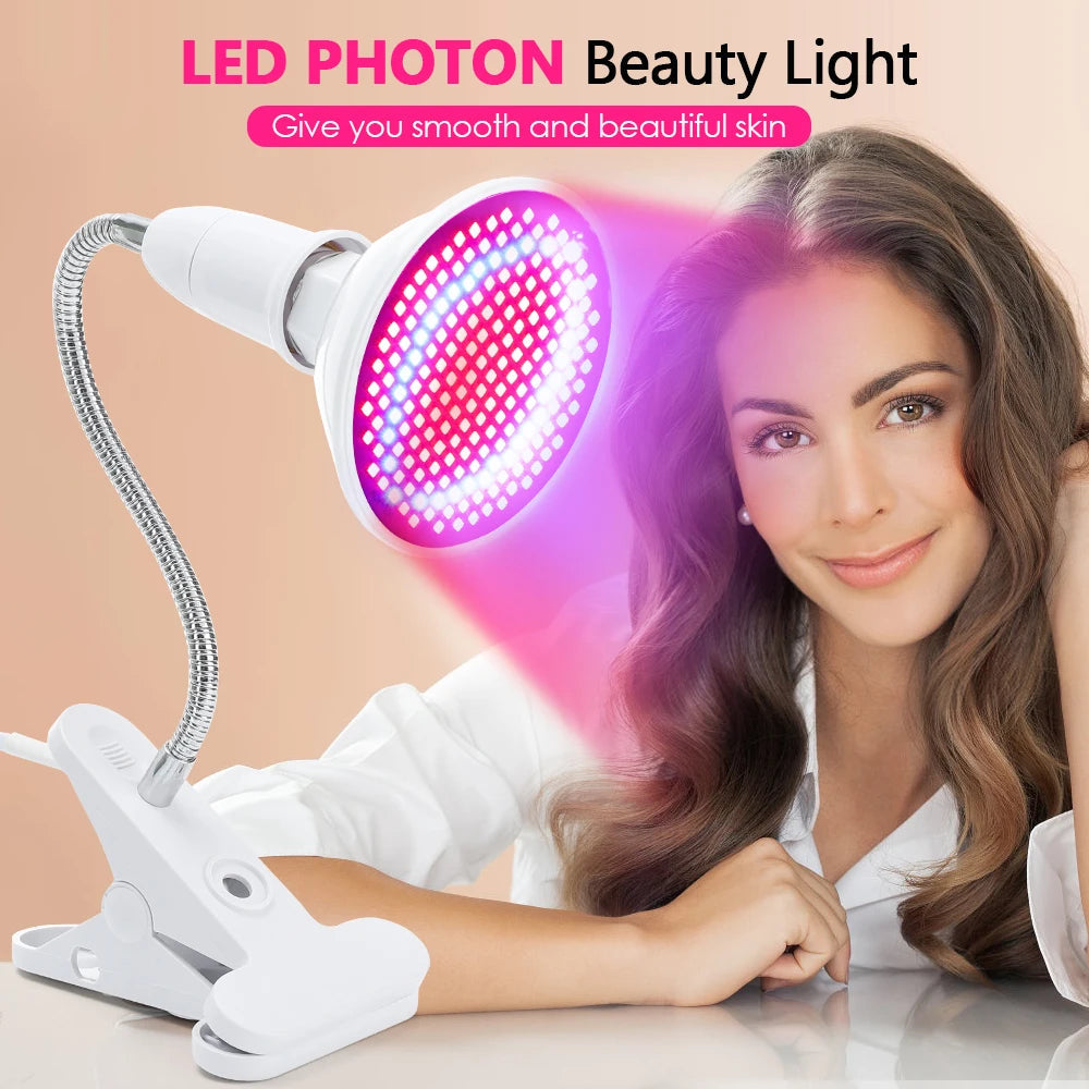 200 LEDs Infrared Light Therapy Lamp Skin Care Anti Aging 660nm 850nm Red Light Therapy for Full Body Facial Acne Treatment Spa Quick Pick Grocers
