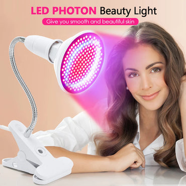 200 LEDs Infrared Light Therapy Lamp Skin Care Anti Aging 660nm 850nm Red Light Therapy for Full Body Facial Acne Treatment Spa Quick Pick Grocers