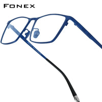 FONEX Titanium Glasses Frame Men Brand Design Square Eyewear Ultralight-Weight Japanese High-end Quality Eyeglasses Frames 85641 Econic Blanks