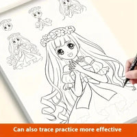 Anime Character Line Art Drawing Book - 48 Pages for Tracing & Painting Practice Econic Blanks