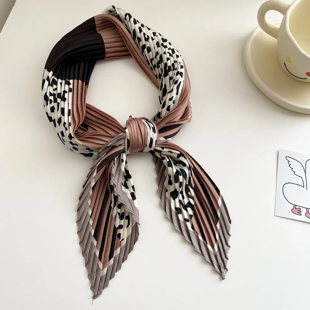 60Colors Luxury Scarf Women 70*70Cm Silk Feel Square Hair Wrapping Foulard Satin Shawl Big Size Head Bandana Hijab Handkerchief Quick Pick Grocers