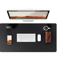 Large Mouse Pad,Office Desk Mat, Leather Desk Pad Protector, Non-Slip PU Leather Desk Blotter, Laptop Desk Pad Econic Blanks