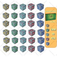 Magnetic Building Blocks Mine World Magnet Cube Set for Boy Girl Kid Age 3+ DIY Model Children Stem STEM Sensory Toy Gift Econic Blanks
