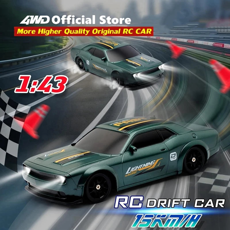 4WD Drift Racing Car 1/64 or 1/43 Mini Remote Controlled High Speed Car Radio Electric Competition Toy Gift For Kids Boys Adults Econic Blanks
