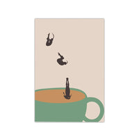 Retro Coffee Diving Poster Canvas Painting Good Morning Coffee Lover Print Wall Art for Living Room Home Kitchen Decor Frameless Quick Pick Grocers