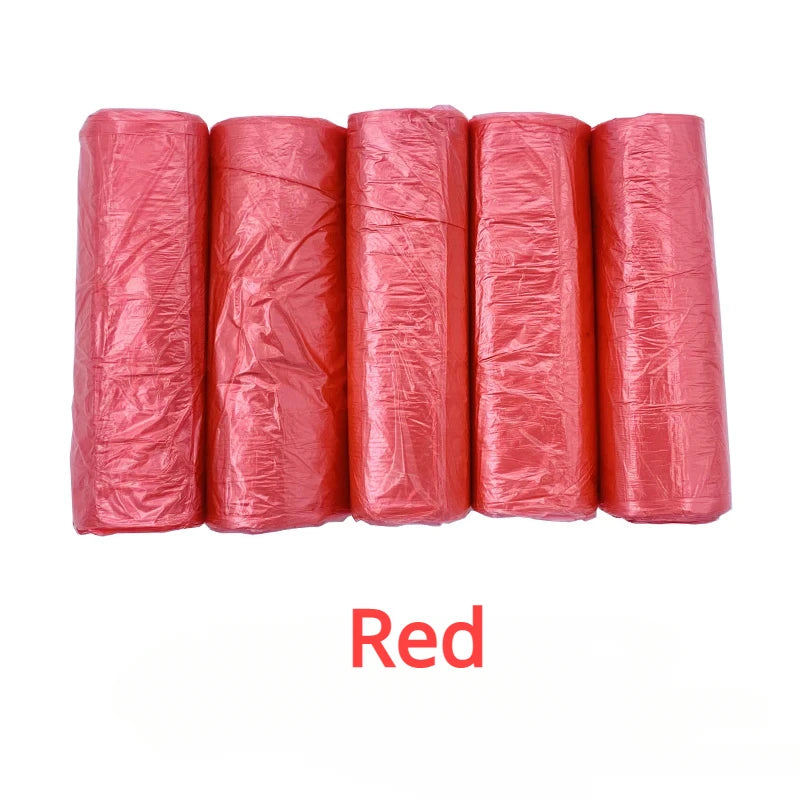 100PCS Mixed Color Thicken Disposable Garbage Bags Kitchen Storage Trash Can Liner Bags Protect Privacy Plastic Waste Bag Econic Blanks