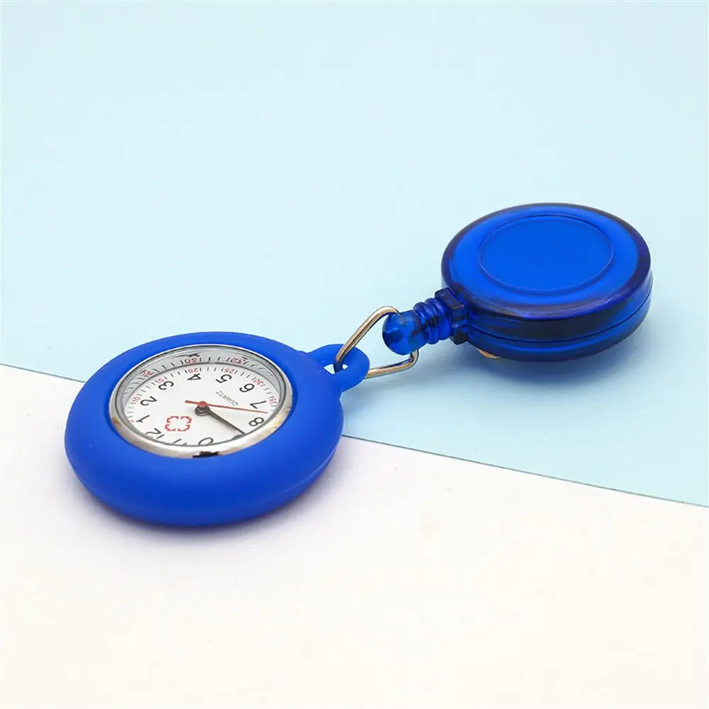 1PC New Retractable Nurse Watch Clip-on Fob Watch Doctor Medical Hanging Brooch Pin Quartz Clock Doctor Nurse Gifts Quick Pick Grocers