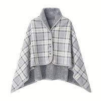 1pc Wearable Blankets Shawl Blanket Flannel Lazy Casual Office Blanket Econic Blanks