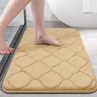 Homaxy Super Absorbent Bath Mat Memory Foam Carpet Non-Slip Toilet Bathroom Rug Soft Living Room Bedroom Shower Decor Foot Rug Quick Pick Grocers