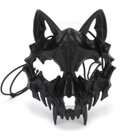 Halloween Mask Half-face Mask Cos Dragon God Fierce Tiger Night Fork Tengu Man Wolf Mask Performance Skull Masks Econic Blanks
