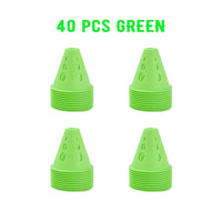 20/40/60 PCS Colorful Windproof Skate Marker Cones Roller Football Marking Cup Soccer Training Equipment Quick Pick Grocers