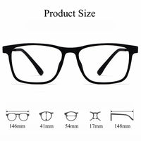 YIMARUILI Ultra Light Fashion Men's Glasses Frames Square Comfortable Pure Titanium Optical Prescription Big Eyeglasses HR3068 Econic Blanks