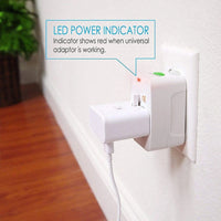 Protable AU US UK EU Converter All in One International Plug Adapter 2 USB Type C Ports World Travel AC Power Charger Adapter Econic Blanks