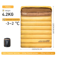 BSWOLF 2 Person Camping Sleeping Bag Four Seasons Portable Winter Sleeping Bag for Outdoor Camp Travel Hiking