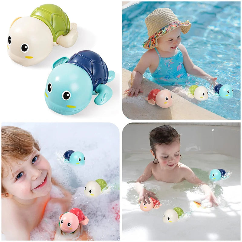Baby Bath Toys Bathing Cute Swimming Turtle Whale Pool Beach Classic Chain Clockwork Water Toy For Kids Water Playing Toys Quick Pick Grocers
