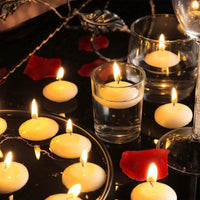 6/10/16Pcs Unscented Discs Candles Floating For Valentine's Day Party Wedding Home Bathtub Decor Romantic Confession Candlelight Purest Peak Salt