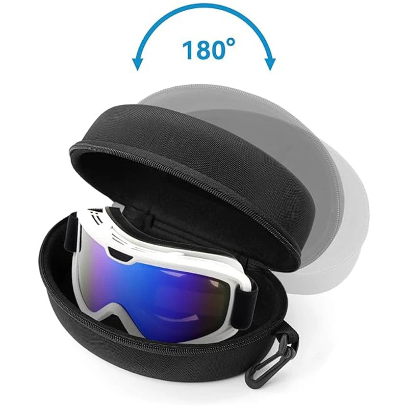 Tolex Ski Snowboard Goggles Storage Box Hard EVA Portable Protection Carrying Case Water Resistant Shockproof Ski Accessories Quick Pick Grocers