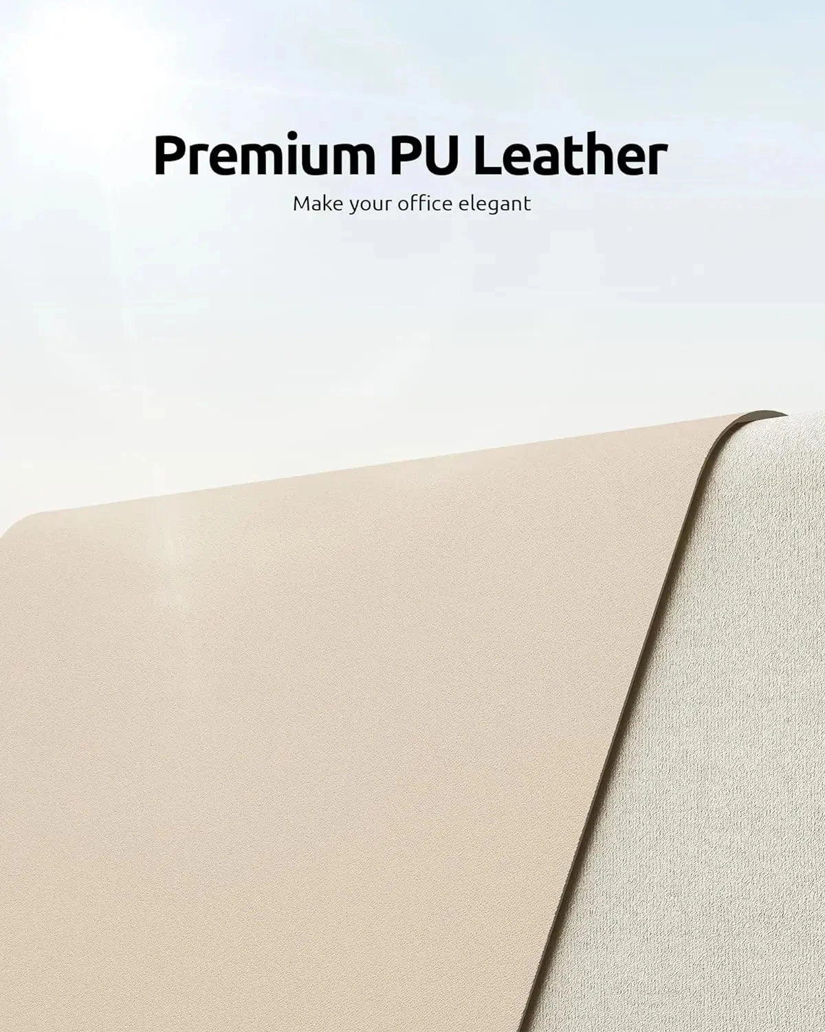 Large Mouse Pad,Office Desk Mat, Leather Desk Pad Protector, Non-Slip PU Leather Desk Blotter, Laptop Desk Pad Econic Blanks