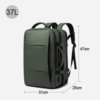 BANGE Aesthetic Men Business Backpack School Expandable USB Bag, Large Capacity 17.3 Laptop Waterproof Fashion Travel Backpack Econic Blanks