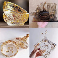 100 Sheets DIY Nail Gold Leaf Sheets Painting Gold Leaf Paper Art Craft Paper Birthday Party Wedding Cake Dessert Decorations Econic Blanks