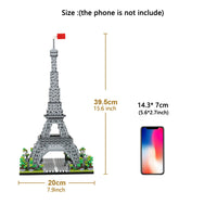 Eiffel Tower Paris Architectural Micro Mini Model Building Blocks Toy : Enhance Your Office Decor, Boost Hand Skills Gift Quick Pick Grocers