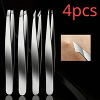 4pcs Set Professional Tweezers Set Perfect For Eyebrow Hair Removal Splinter Very Effortless and Relaxed to Remove for women Econic Blanks