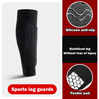 1Pcs Football Shin Guard Socks Sleeves with Foam,Calf Compression Sleeve Honeycomb Pads,Sports Legging & Soccer Equipment Quick Pick Grocers