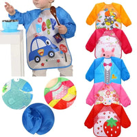 Waterproof EVA Full Sleeve Baby Bibs Children Apron Long Sleeve Feeding Smock Kids Eating Breastplate Infant Scarf Clothing Quick Pick Grocers